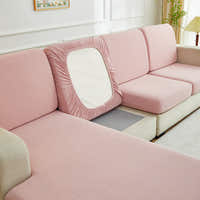 Sofa Cushion Cover – Plain Stretch Sectional – Soft Blush