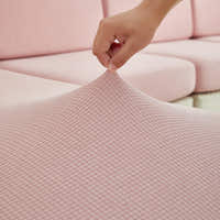 Sofa Cushion Cover – Plain Stretch Sectional – Soft Blush