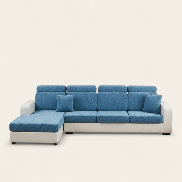 Sofa Cushion Cover – Plain Stretch – Stormy Blue