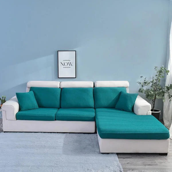 Sofa Cushion Cover – Plain Stretch – Teal