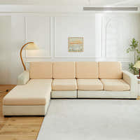 Sofa Cushion Cover – Plain Stretch Wide – Bouclé Sand