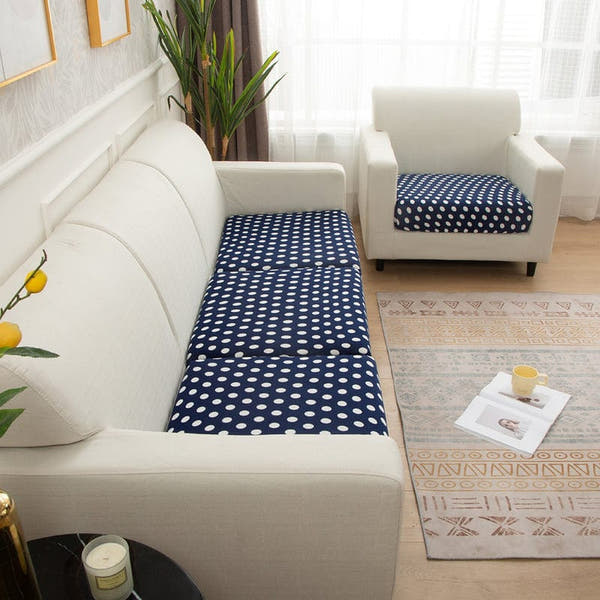 Sofa Cushion Cover – Polka Dot – Midnight Navy