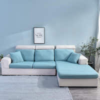 Sofa Cushion Cover – Plain Stretch Wide – Sky Mist