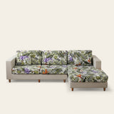 Sofa Cushion Cover – Tropical Jungle Print – Sage Mist