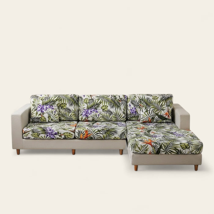 Sofa Cushion Cover – Tropical Jungle Print – Sage Mist