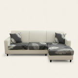 Sofa Cushion Cover – Tropical Palm – Pearl Grey