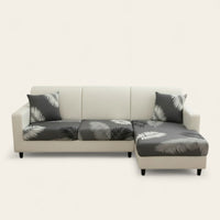 Sofa Cushion Cover – Tropical Palm – Pearl Grey