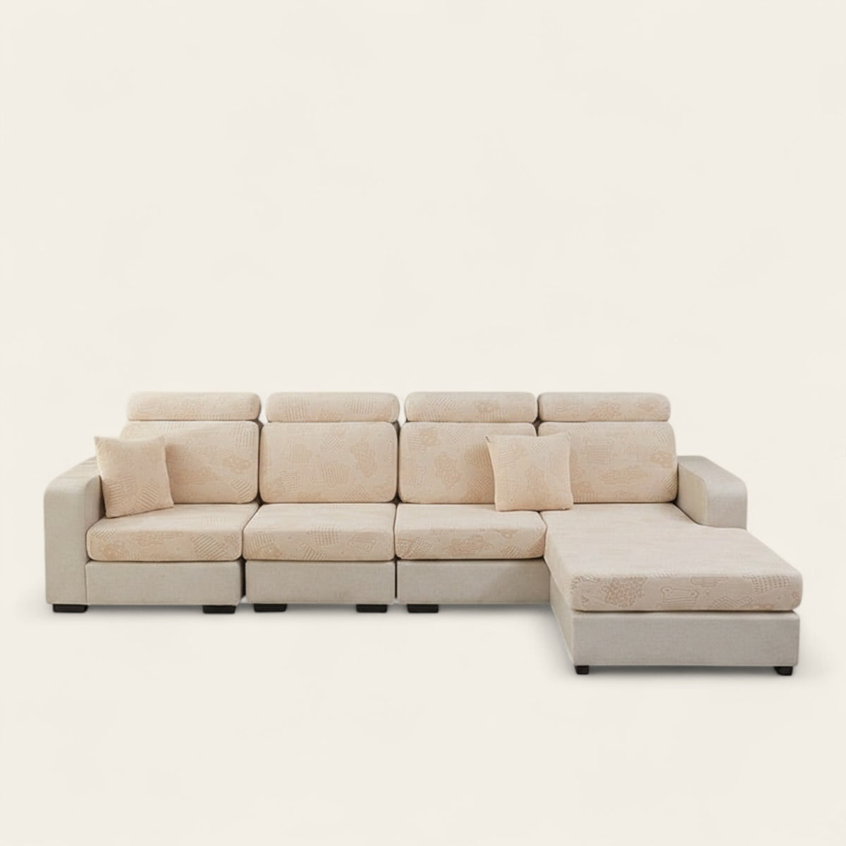 Sofa Cushion Cover – Velvet – Ivory Cream