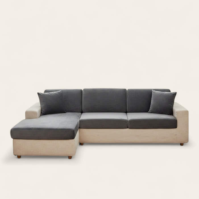 Sofa Cushion Cover – Velvet Plush – Charcoal