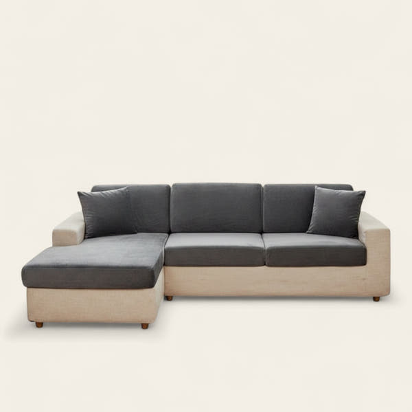 Sofa Cushion Cover – Velvet Plush – Charcoal