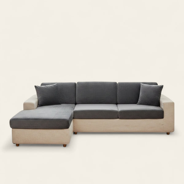 Sofa Cushion Cover – Velvet Plush – Charcoal