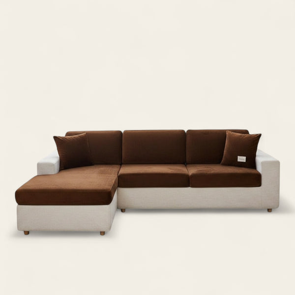 Sofa Cushion Cover – Velvet Plush – Espresso