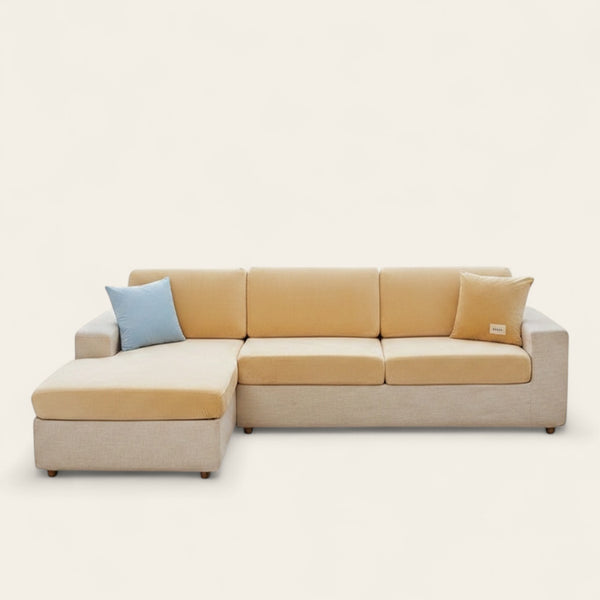 Sofa Cushion Cover – Velvet Plush – Honey