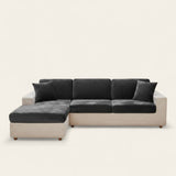 Sofa Cushion Cover – Velvet Plush Sectional – Charcoal