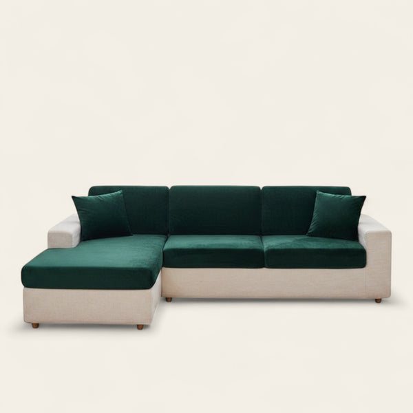 Sofa Cushion Cover – Velvet Plush Sectional – Forest