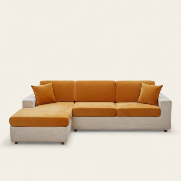 Sofa Cushion Cover – Velvet Plush Sectional – Terracotta