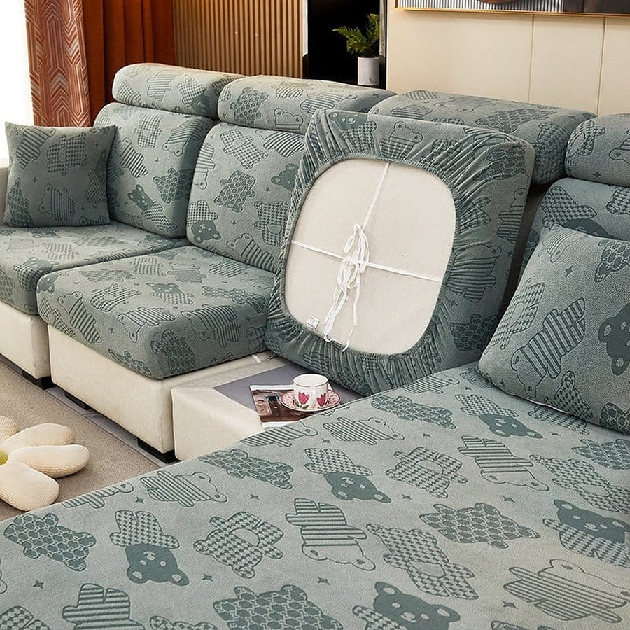Sofa Cushion Cover – Velvet Smooth – Sage Mist