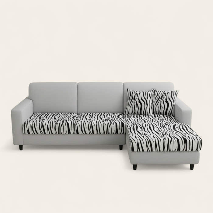 Sofa Cushion Cover – Zebra Print – Black & White