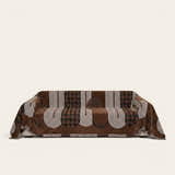 Sofa Throw – Abstract Print – Espresso