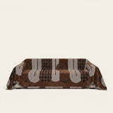 Sofa Throw – Abstract Print – Espresso