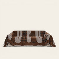 Sofa Throw – Abstract Print – Espresso