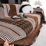 Sofa Throw – Abstract Print – Espresso