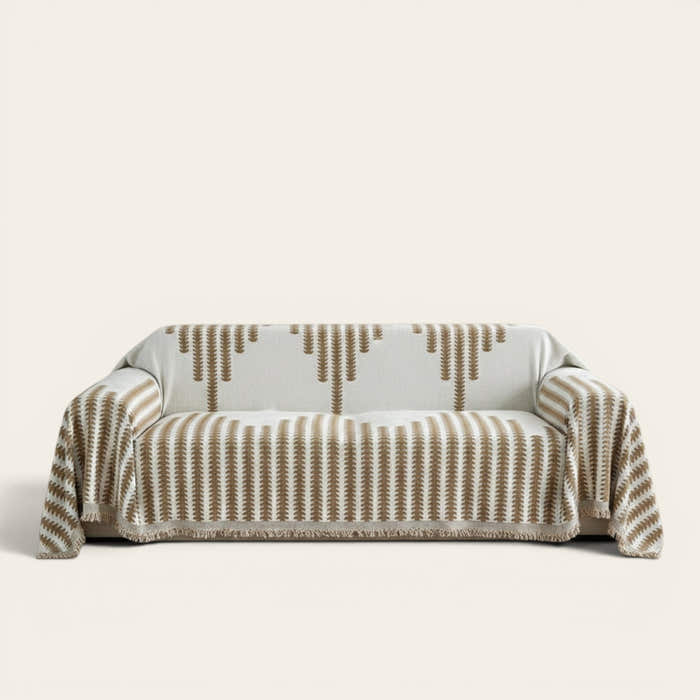Sofa Throw – Aztec Stripe – Caramel