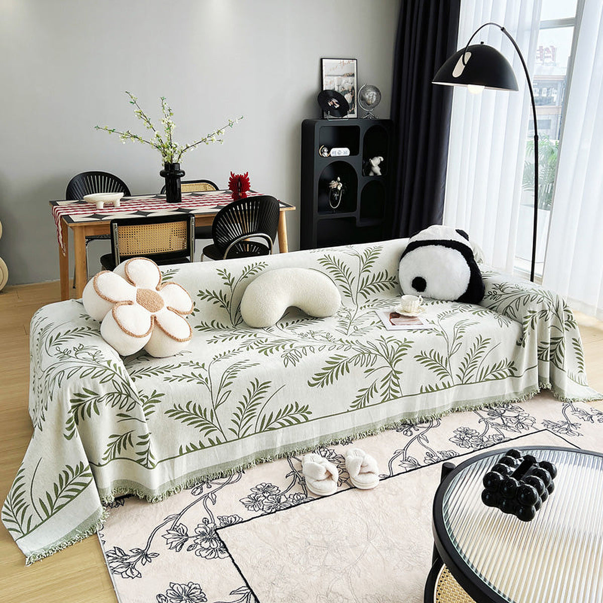 Sofa Throw – Botanical Print – Forest