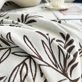 Sofa Throw – Botanical Print – Ivory Cream