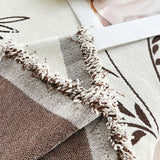 Sofa Throw – Botanical Print – Ivory Cream