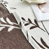 Sofa Throw – Botanical Print – Ivory Cream