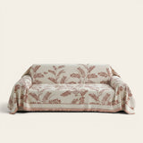 Sofa Throw – Botanical Print – Terracotta
