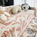 Sofa Throw – Botanical Print – Terracotta