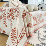 Sofa Throw – Botanical Print – Terracotta