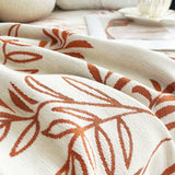 Sofa Throw – Botanical Print – Terracotta