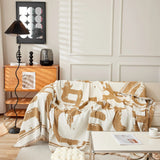 Sofa Throw – Brush Abstract – Honey