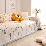 Sofa Throw – Brush Print – Bouclé Sand