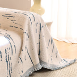Sofa Throw – Brush Print – Bouclé Sand