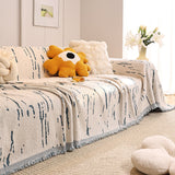 Sofa Throw – Brush Print – Bouclé Sand