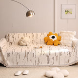 Sofa Throw – Brush Print – Ivory Cream
