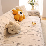 Sofa Throw – Brush Print – Pearl Grey