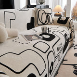 Sofa Throw – Cartoon Print – Ivory Cream
