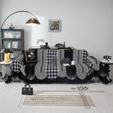 Sofa Throw – Cat Print – Ink Black