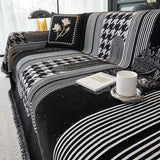 Sofa Throw – Cat Print – Ink Black
