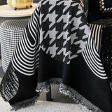 Sofa Throw – Cat Print – Ink Black