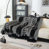 Sofa Throw – Cat Print – Ink Black