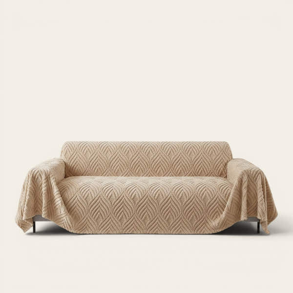 Sofa Throw – Chenille – Bouclé Sand