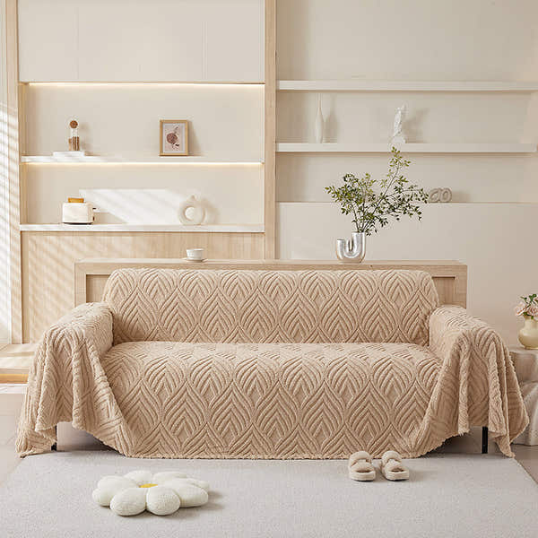 Sofa Throw – Chenille – Bouclé Sand