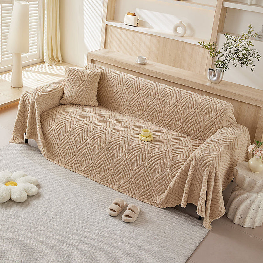 Sofa Throw – Chenille – Bouclé Sand