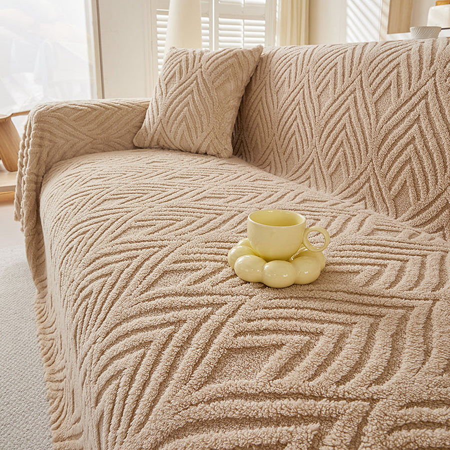 Sofa Throw – Chenille – Bouclé Sand